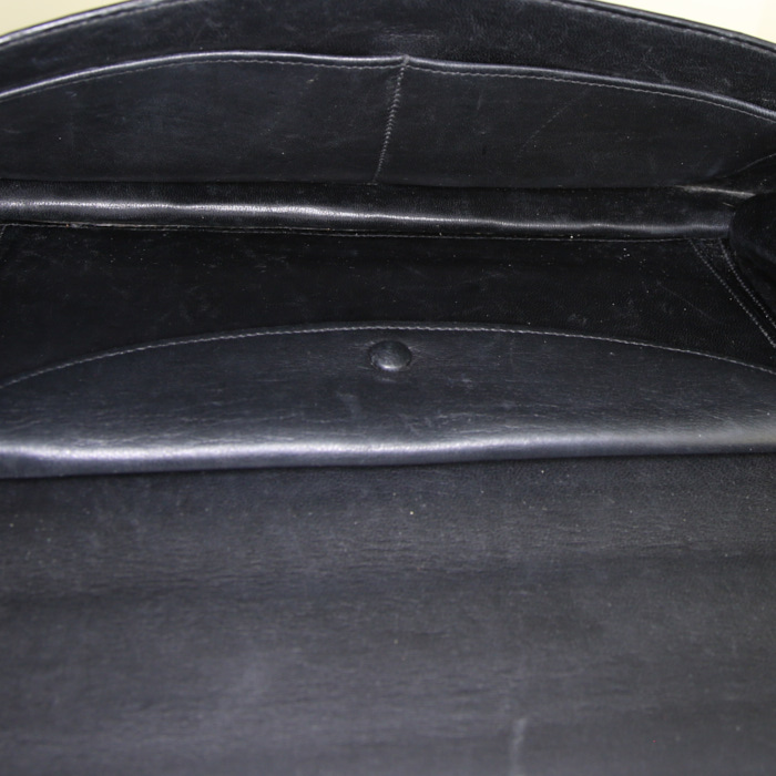 Hermès Palonnier bag worn on the shoulder or carried in the hand in black crocodile - Detail D2