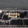 Borsa da spalla o a mano Hermès Palonnier in coccodrillo nero - Detail D3 thumbnail