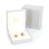 Paire de boucles d'oreilles Dior Diorette en or blanc,  émail et diamant - Detail D2 thumbnail
