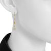 Mobile Louis Vuitton Monogram pendants earrings in yellow gold,  white gold and pearls - Detail D1 thumbnail