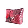 Shopping bag Chanel Funny Tweed in tela cerata bicolore rosa e viola e pelle rosa - 00pp thumbnail