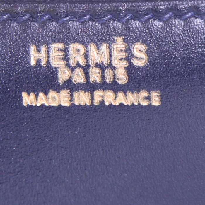 Hermes Hermes Constance handbag in navy blue box leather - Detail D4