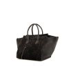 Céline Phantom shopping bag in grey suede and grey leather - 00pp thumbnail