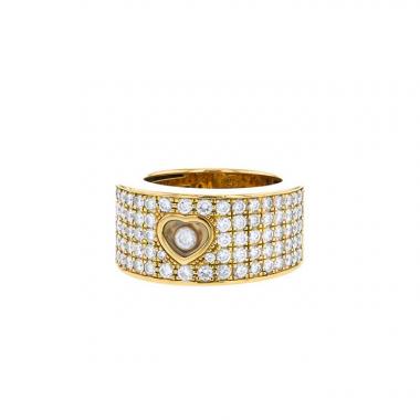 Chopard Happy Diamonds sleeve ring in yellow gold and diamonds