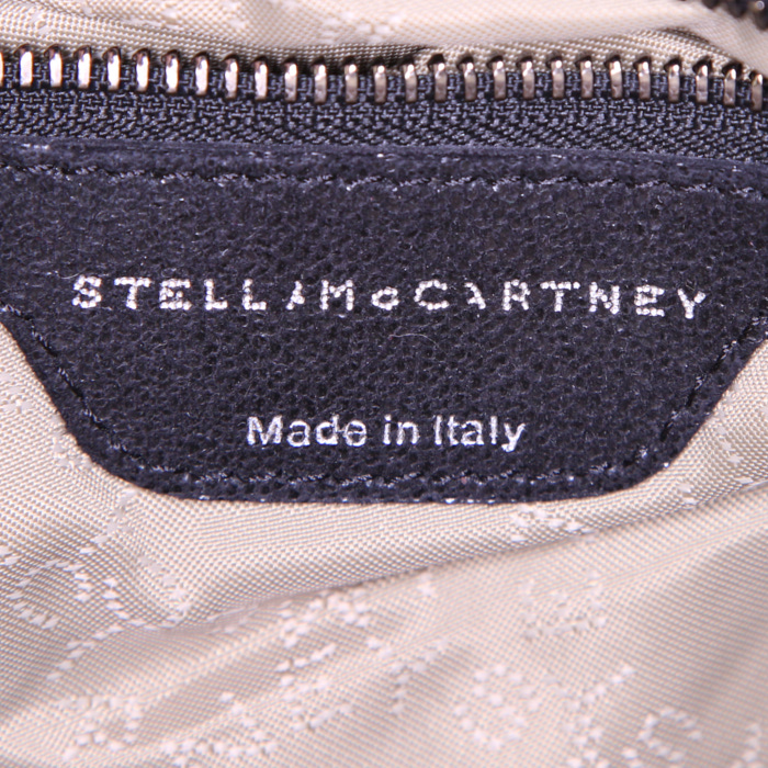 Bolso para llevar al hombro o en la mano Stella McCartney Falabella Fold Over en lona negra - Detail D4