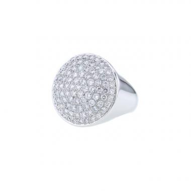 Cartier Jeton large model ring in white gold and diamonds
