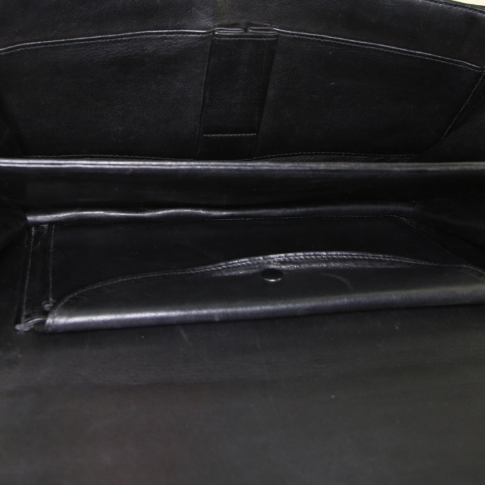 Bolso de mano Hermes Ring en cocodrilo negro - Detail D3