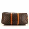 Bolsa de viaje Louis Vuitton Keepall 50 cm en lona Monogram marrón y cuero natural - Detail D5 thumbnail