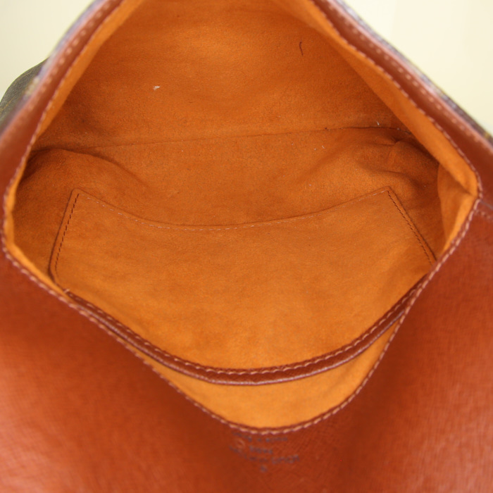 Borsa a spalla Louis Vuitton Musette Salsa modello piccolo in tela monogram marrone e pelle naturale - Detail D2