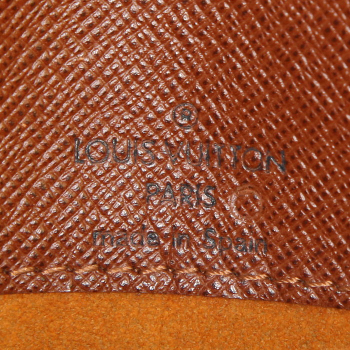Sac porté épaule Louis Vuitton Musette Salsa petit modèle en toile monogram marron et cuir naturel - Detail D3