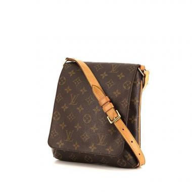 Louis Vuitton Musette Salsa small model shoulder bag in brown monogram canvas and natural leather