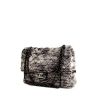 Sac à main Chanel Timeless Maxi Jumbo en lainage noir et blanc - 00pp thumbnail