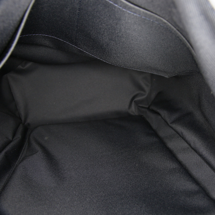 Louis Vuitton Steamer Bag weekend bag in monogram canvas and black leather - Detail D2