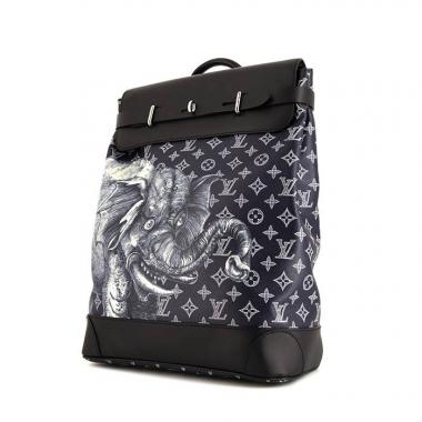 Borsa weekend Louis Vuitton Steamer Bag in tela monogram e pelle nera