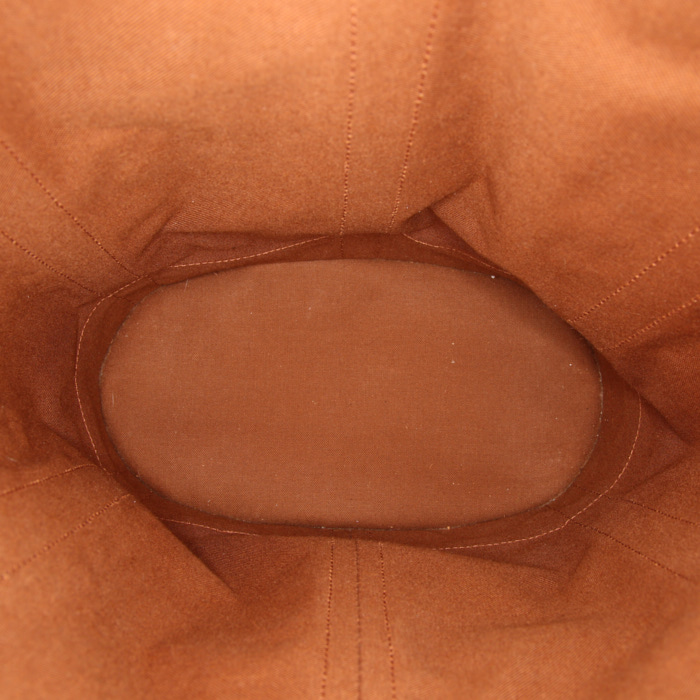 Zaino Louis Vuitton Randonnée in tela monogram e pelle naturale - Detail D2