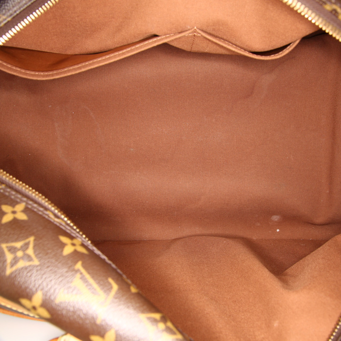Louis Vuitton Eole travel bag in brown monogram canvas and natural leather - Detail D3