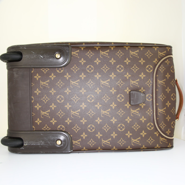 Louis Vuitton Eole travel bag in brown monogram canvas and natural leather - Detail D5