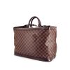 Louis Vuitton Cruiser 45 travel bag in ebene damier canvas and brown leather - 00pp thumbnail