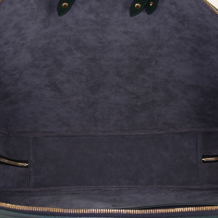 Louis Vuitton Kendall large model travel bag in green taiga leather - Detail D2