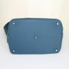 Bolso de mano Hermès Tool Box modelo mediano en cuero swift azul verdoso - Detail D5 thumbnail