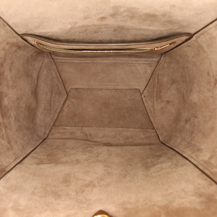 Céline Sac Sangle shoulder bag in brown smooth leather - Detail D2