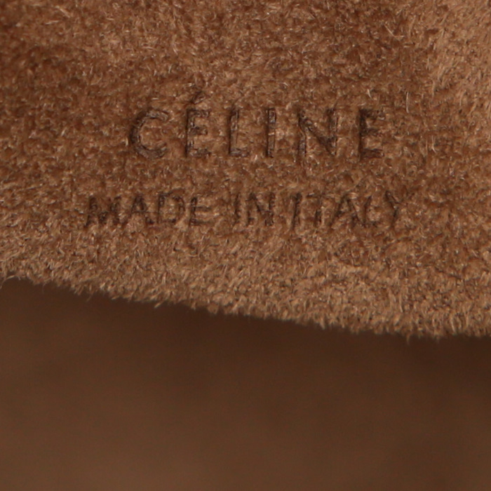 Céline Sac Sangle shoulder bag in brown smooth leather - Detail D3