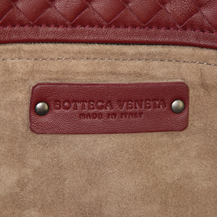 Borsa Bottega Veneta in pelle intrecciata bordeaux - Detail D3
