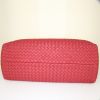 Bottega Veneta shopping bag in red intrecciato leather - Detail D4 thumbnail