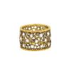 Buccellati 3 File Campanelli ring in yellow gold,  blackened gold and diamonds - 00pp thumbnail