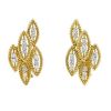 Vintage 1980's earrings for non pierced ears in yellow gold and diamonds - 00pp thumbnail