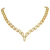 Vintage 1980's necklace in yellow gold and diamonds - 00pp thumbnail