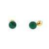 Tiffany & Co 1980's pair of cufflinks in 14 carats yellow gold and malachite - 00pp thumbnail