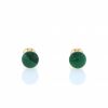 Tiffany & Co 1980's pair of cufflinks in 14 carats yellow gold and malachite - 360 thumbnail