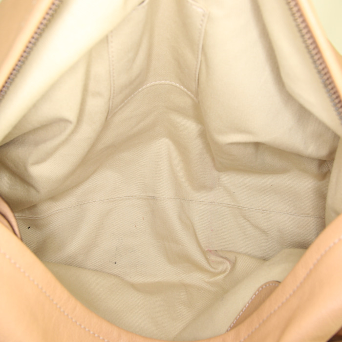 Bolso de mano Chloé en cuero beige - Detail D2