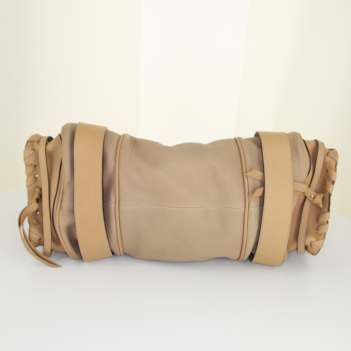 Sac à main Chloé en cuir beige - Detail D4