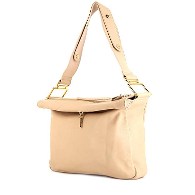 Bolso para llevar al hombro Chloé Angora en cuero beige