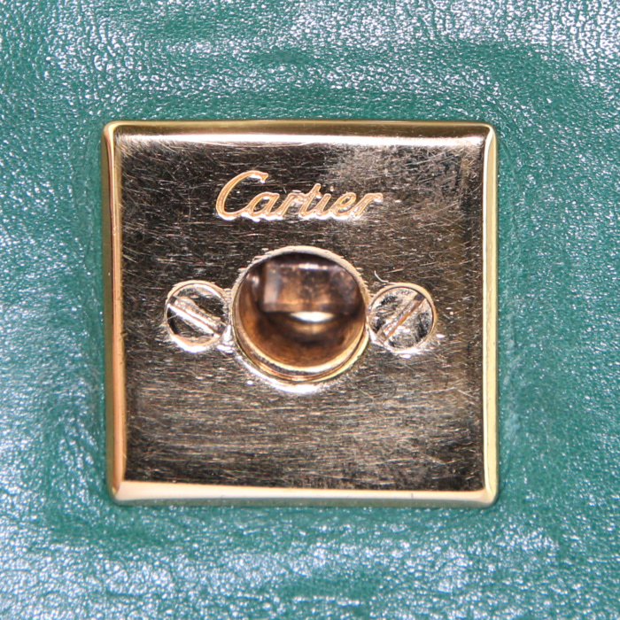 Sac bandoulière Cartier Panthère en cuir noir - Detail D3