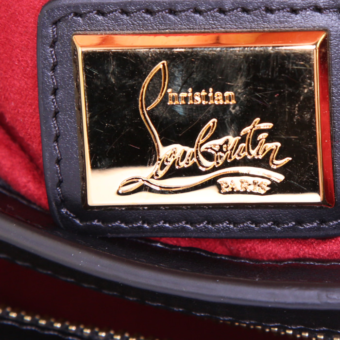 Christian Louboutin handbag in gold patent leather - Detail D4