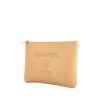 Chanel pouch in beige leather - 00pp thumbnail