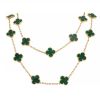 Van Cleef & Arpels Alhambra Vintage long necklace in yellow gold and malachite - 00pp thumbnail