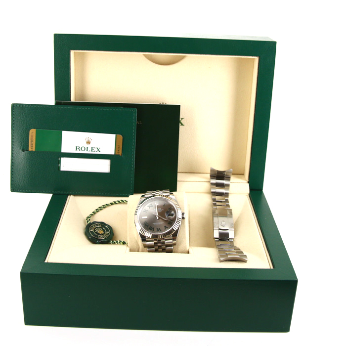 Montre Rolex Datejust 41 en acier et or blanc Ref : 126334 de 2019 - Detail D2