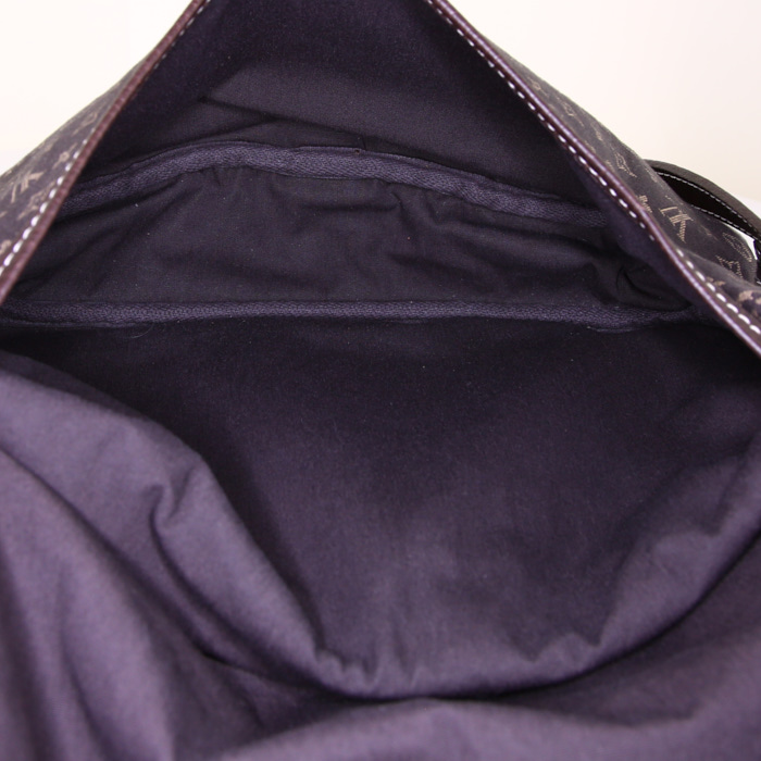 Louis Vuitton Saumur medium model shoulder bag in brown monogram canvas and brown leather - Detail D2