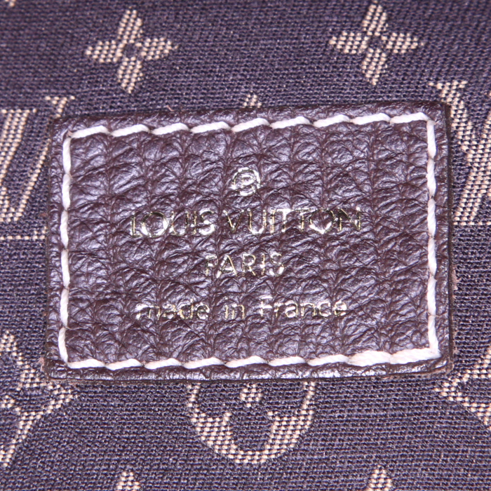 Bolso bandolera Louis Vuitton Saumur modelo mediano en tela Monogram marrón y cuero marrón - Detail D3