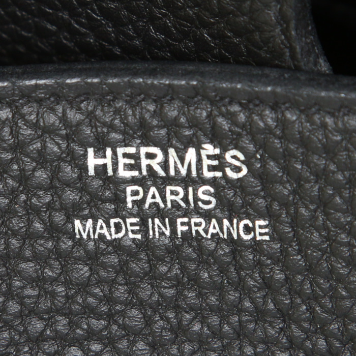 Hermes Birkin 35 cm handbag in black togo leather - Detail D3