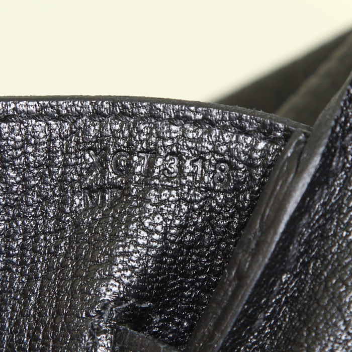 Bolso de mano Hermes Birkin 35 cm en cuero togo negro - Detail D4