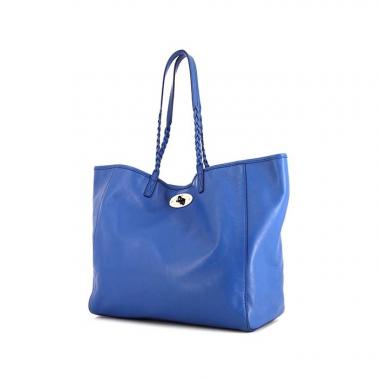 Shopping bag Mulberry in pelle blu