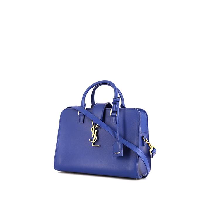 Saint Laurent Victoire Chain Leather Shoulder Bag in Blue