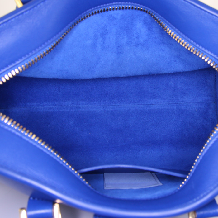 Bolso bandolera Saint Laurent en cuero azul - Detail D3