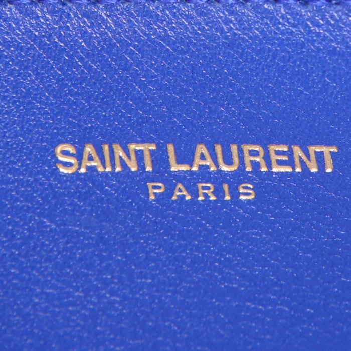 Bolso bandolera Saint Laurent en cuero azul - Detail D4