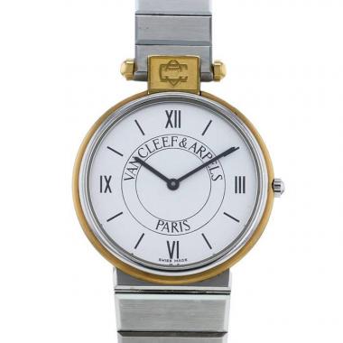Reloj Van Cleef 
Arpels de oro y acero Circa  1990